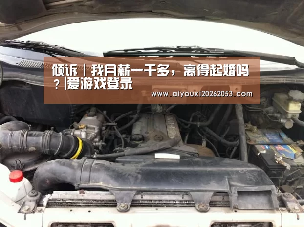 倾诉|我月薪一千多,离得起婚吗?|爱游戏登录(图3) 爱游戏下载